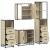 Set de mobilier de baie din 4 piese din lemn de stejar Sonoma GartenMobel Dekor