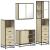Set de mobilier de baie din 4 piese din lemn de stejar Sonoma GartenMobel Dekor