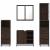 Set de mobilier de baie din 4 piese din lemn de stejar maro GartenMobel Dekor
