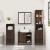 Set de mobilier de baie din 4 piese din lemn de stejar maro GartenMobel Dekor