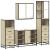 Set de mobilier de baie din 4 piese din lemn de stejar Sonoma GartenMobel Dekor
