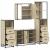 Set de mobilier de baie din 4 piese din lemn de stejar Sonoma GartenMobel Dekor