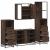 Set de mobilier de baie din 4 piese din lemn de stejar maro GartenMobel Dekor