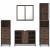 Set de mobilier de baie din 4 piese din lemn de stejar maro GartenMobel Dekor