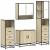 Set de mobilier de baie din 4 piese din lemn de stejar Sonoma GartenMobel Dekor