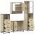 Set de mobilier de baie din 4 piese din lemn de stejar Sonoma GartenMobel Dekor