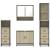 Set de mobilier de baie din 4 piese din lemn de stejar Sonoma GartenMobel Dekor