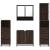 Set de mobilier de baie din 4 piese din lemn de stejar maro GartenMobel Dekor