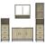 Set de mobilier de baie din 4 piese din lemn de stejar Sonoma GartenMobel Dekor