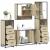 Set de mobilier de baie din 4 piese din lemn de stejar Sonoma GartenMobel Dekor