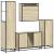 Set de mobilier de baie din 4 piese din lemn de stejar Sonoma GartenMobel Dekor