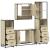 Set de mobilier de baie din 4 piese din lemn de stejar Sonoma GartenMobel Dekor