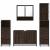 Set de mobilier de baie din 4 piese din lemn de stejar maro GartenMobel Dekor