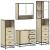 Set de mobilier de baie din 4 piese din lemn de stejar Sonoma GartenMobel Dekor
