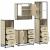 Set de mobilier de baie din 4 piese din lemn de stejar Sonoma GartenMobel Dekor