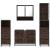 Set de mobilier de baie din 4 piese din lemn de stejar maro GartenMobel Dekor
