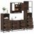 Set de mobilier de baie din 4 piese din lemn de stejar maro GartenMobel Dekor