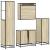 Set de mobilier de baie din 4 piese din lemn de stejar Sonoma GartenMobel Dekor