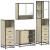 Set de mobilier de baie din 4 piese din lemn de stejar Sonoma GartenMobel Dekor
