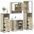 Set de mobilier de baie din 4 piese din lemn de stejar Sonoma GartenMobel Dekor
