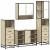 Set de mobilier de baie din 4 piese din lemn de stejar Sonoma GartenMobel Dekor