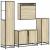 Set de mobilier de baie din 4 piese din lemn de stejar Sonoma GartenMobel Dekor