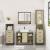 Set de mobilier de baie din 4 piese din lemn de stejar Sonoma GartenMobel Dekor