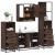 Set de mobilier de baie din 4 piese din lemn de stejar maro GartenMobel Dekor