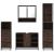 Set de mobilier de baie din 4 piese din lemn de stejar maro GartenMobel Dekor