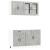 Set dulapuri de bucătărie 4 piese „Kalmar” gri beton Lemn GartenMobel Dekor