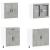 Set dulapuri de bucătărie 4 piese „Kalmar” gri beton Lemn GartenMobel Dekor