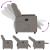 Fotoliu rabatabil electric, gri taupe, material textil GartenMobel Dekor