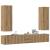 Set dulap TV 5 piese montat pe perete Stejar artizanal GartenMobel Dekor