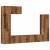 Set dulap TV 5 piese montat pe perete lemn vechi lemn prelucrat GartenMobel Dekor