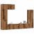 Set dulap TV 5 piese montat pe perete lemn vechi lemn prelucrat GartenMobel Dekor