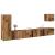 Set dulap TV 5 piese montat pe perete lemn vechi lemn prelucrat GartenMobel Dekor