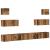 Set dulap TV 7 piese montat pe perete lemn vechi lemn prelucrat GartenMobel Dekor
