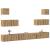 Set dulap TV 7 piese montat pe perete Stejar artizanal GartenMobel Dekor