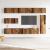 Set dulap TV 7 piese montat pe perete lemn vechi lemn prelucrat GartenMobel Dekor