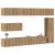 Set dulap TV 7 piese montat pe perete Stejar artizanal GartenMobel Dekor