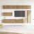 Set dulap TV 7 piese montat pe perete Stejar artizanal GartenMobel Dekor