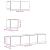 Set dulap TV 4 piese montat pe perete lemn vechi lemn prelucrat GartenMobel Dekor