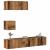 Set dulap TV 4 piese montat pe perete lemn vechi lemn prelucrat GartenMobel Dekor