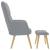 Scaun de relaxare cu taburet, gri deschis, textil GartenMobel Dekor