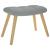 Scaun de relaxare cu taburet, gri deschis, textil GartenMobel Dekor