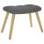 Scaun de relaxare cu taburet, gri deschis, textil GartenMobel Dekor