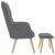 Scaun de relaxare cu taburet, gri deschis, textil GartenMobel Dekor