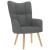 Scaun de relaxare cu taburet, gri deschis, textil GartenMobel Dekor