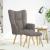Scaun de relaxare cu taburet, gri taupe, textil GartenMobel Dekor