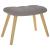 Scaun de relaxare cu taburet, gri taupe, textil GartenMobel Dekor